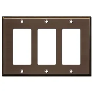 3 Decora Light Plate Covers – Venetian Bronze