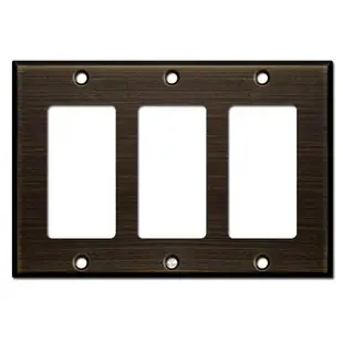 3 Decora Rocker Switch Wall Plate Covers – Oil Rubbed Bronze