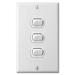 3 Despard Sierra Low Voltage Switch Wall Plate Set – White