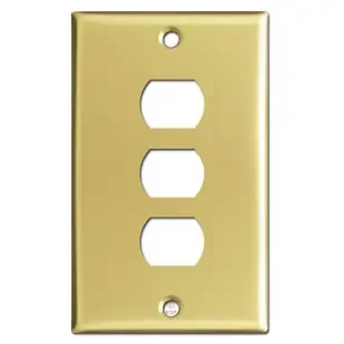 3 Despard Stacked Switch Plates – Polished Brass
