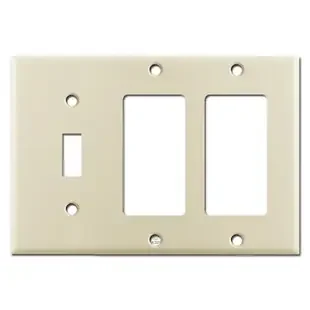 3-Gang 1-Toggle 2-Decora Switch Plate – Ivory