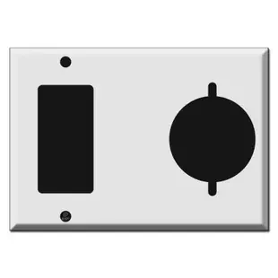 3-Gang GFCI Outlet + 30A 50A Dryer/Range Receptacle Covers