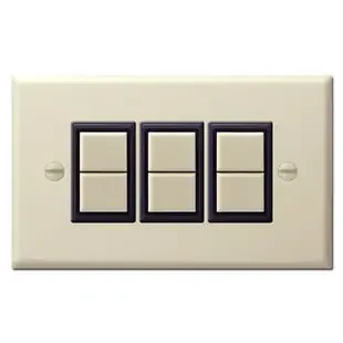 3 General Electric Low Voltage Switches & Cover Sets – Ivory