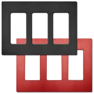 3 GFI Rocker Screwless Wallplate Lutron Claro – Satin Plastic