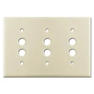 3 Push Button Switch Covers – Ivory