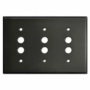 3 Pushbutton Light Switch Wall Plate – Dark Bronze