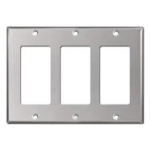 3 Rocker Electrical Light Switch Cover – Polished Stainless Steel