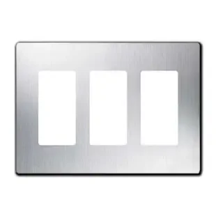 3 Rocker GFCI Screwless Wall Plate Lutron – Stainless Steel