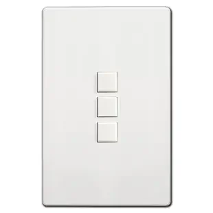 3 Switch Low Voltage Touchplate Mystique Controller – White