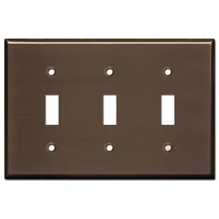 3 Toggle Light Plates – Venetian Bronze