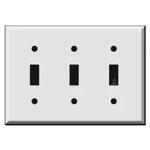3 Toggle Switch Plate Covers