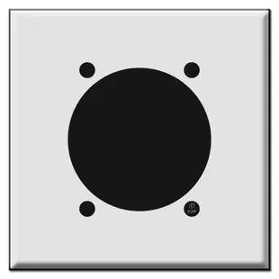 30 50 or 60 High Amp Square Outlet Cover Wall Plate for 2.48″ Diameter