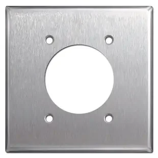 30A or 50A 2.125‘‘ Dryer or Range Outlet Cover Plates – Stainless