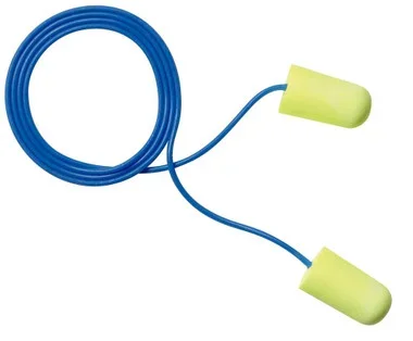 3M E-A-Rsoft Yellow Neons Corded Earplugs 311-1251, Large, in Poly Bag Large Size 2000 EA/Case