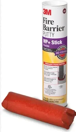 3M MP+ MOLDABLE PUTTY STIX FIRE BARRIER RED 1.45″ X 6″