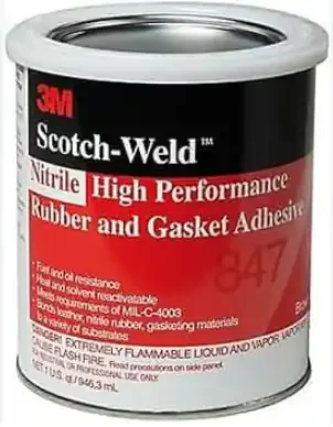 3M NITRILE HIGH PERFORMANCE RUBBER AND GASKET ADHESEIVE 847 1GAL