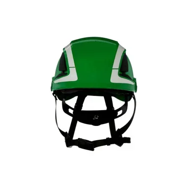 3M SecureFit Safety Helmet X5004VX-ANSI Green Vented 4/Ea