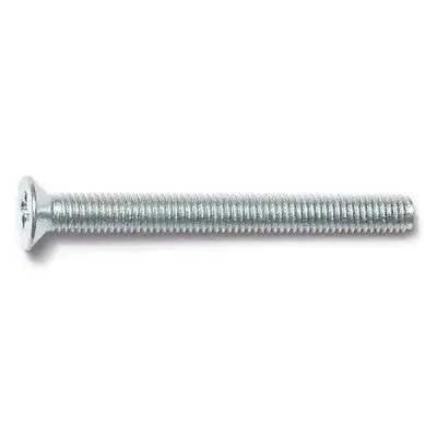 3mm-0.5 x 30mm Zinc Plated Class 4.8 Steel Coarse Thread Phillips Flat Head Machine Screws