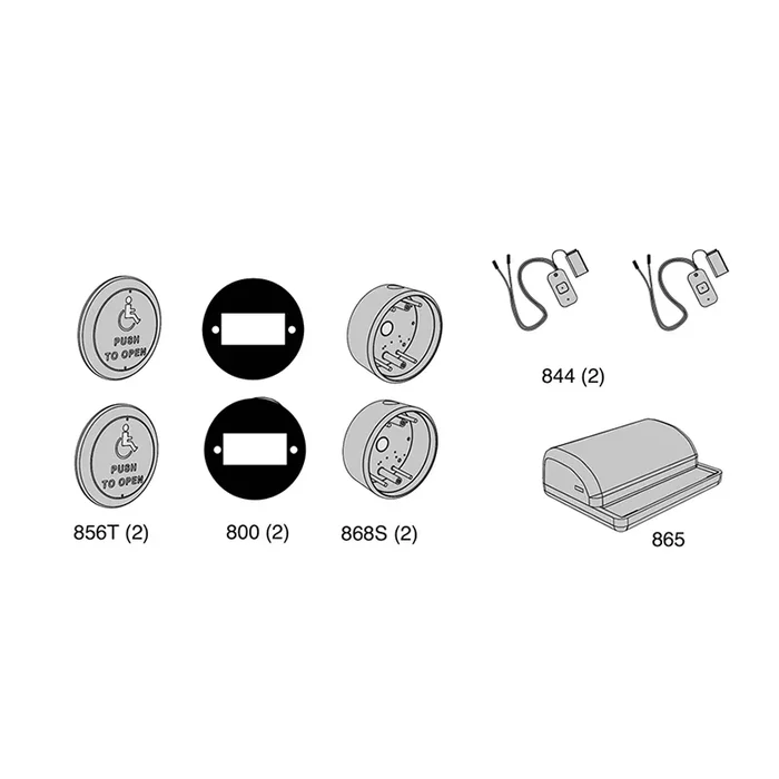 4-1/2″ Round Wireless Actuator Package by LCN – Architectural Hardware