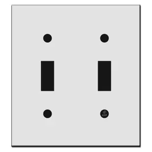 4.12‘‘ Wide x 4.5‘‘ High Narrow Flat 2 Toggle Switch Plates