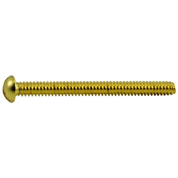 4-40 x 1-1/4″ Brass Coarse Thread Slotted Round Head Machine Screws