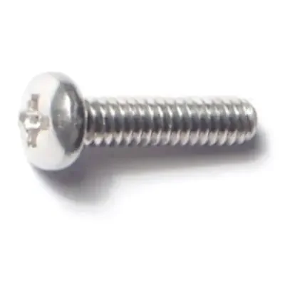 4-40 x 1/2″ 18-8 Stainless Steel Coarse Thread Phillips Pan Head Machine Screws
