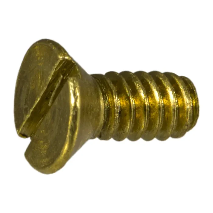4-40 x 1/4″ Brass Coarse Thread Slotted Flat Head Machine Screws