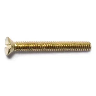 4-40 x 1″ Brass Coarse Thread Slotted Flat Head Machine Screws