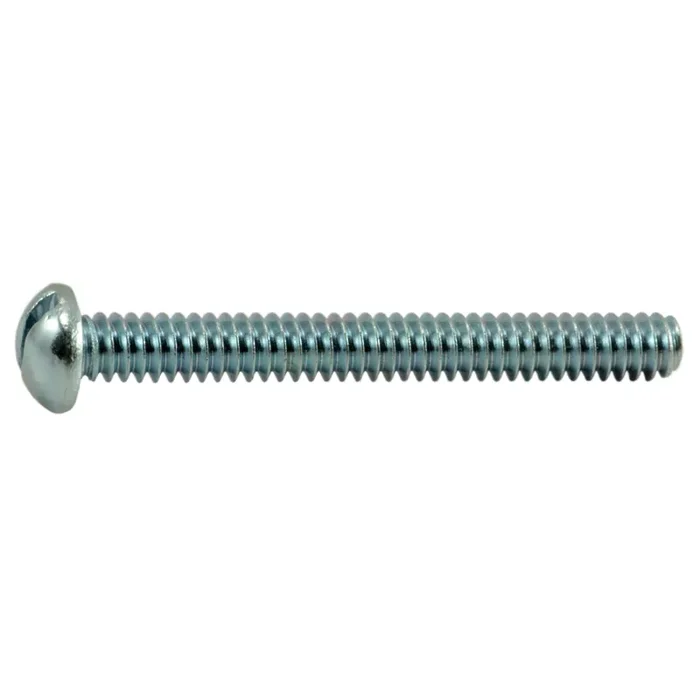 4-40 x 1″ Zinc Plated Steel Coarse Thread Slotted Round Head Machine Screws