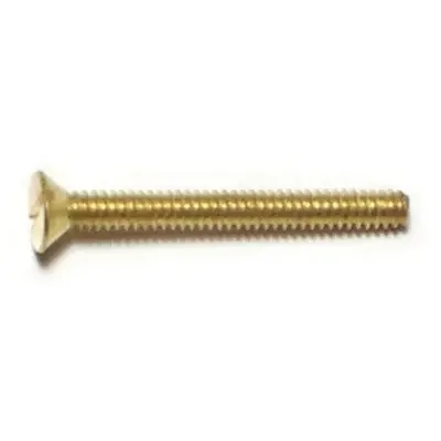 4-40 x 3/4″ Brass Coarse Thread Slotted Flat Head Machine Screws