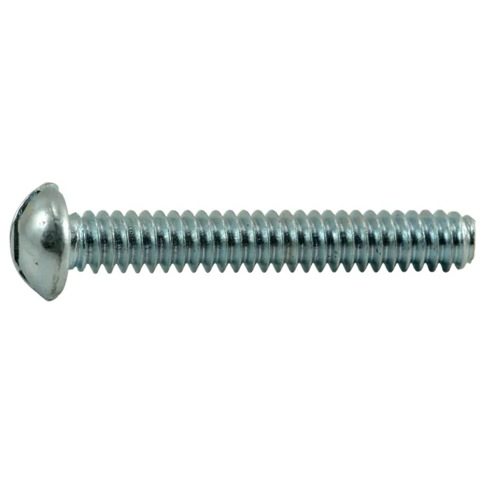 4-40 x 3/4″ Zinc Plated Steel Coarse Thread Slotted Round Head Machine Screws