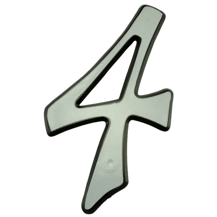 4″ – “4” White Plastic Reflective House Numbers