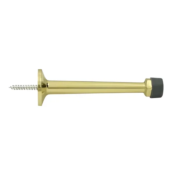 4″ Baseboard Door Bumper – Solid Brass Unlacquered Bright Brass Finish by Deltana