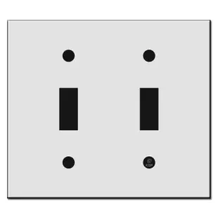 4″ Short Flat 2 Toggle Switch Wall Plate Covers