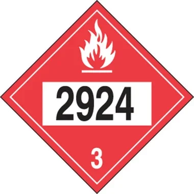 4-Digit DOT Hazard Class 3 Placards: Flammable Liquids 10 3/4″ x 10 3/4″ Magnetic Vinyl 10/Pack – MPL748MG10