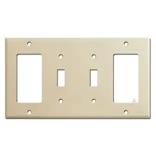 4-Gang Decora 2 Toggle Decora Electrical Outlet Cover – Ivory