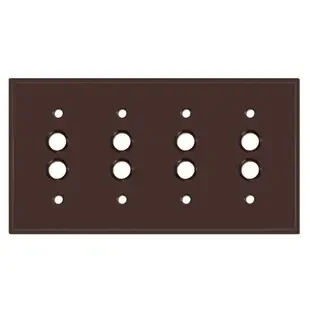 4-Gang Push Button Light Switch Cover Plates – Brown