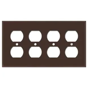 4 Outlet Cover Plate – Brown