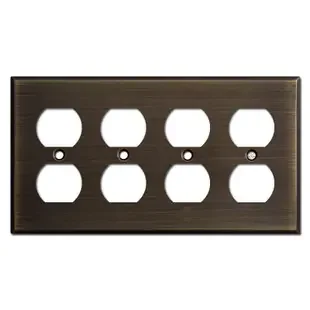 4 Outlet Faceplates – Oil Rubbed Bronze