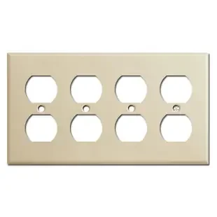4 Outlet Switch Plate – Ivory