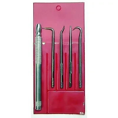 4-Way Pick Set, 5 Pc, Aluminum Handle