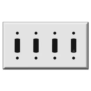 4 Wide Toggle Light Switchplate for Fatter Vintage Switches