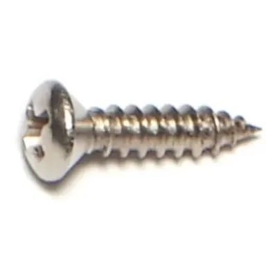 4 x 1/2″ 18-8 Stainless Steel Phillips Oval Head Sheet Metal Screws