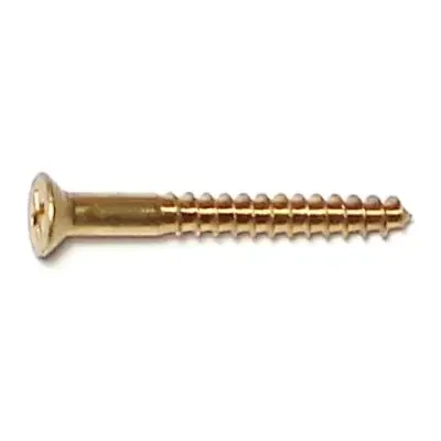 4 x 1″ Brass Phillips Flat Head Wood Screws