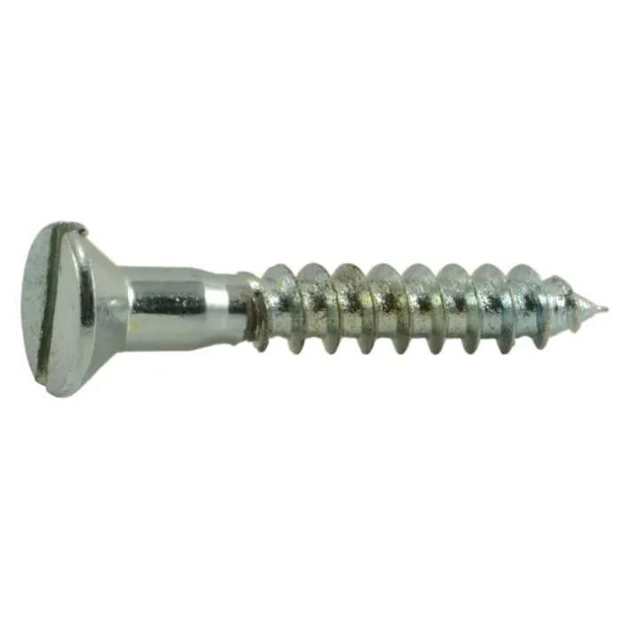 4 x 3/4″ Zinc Plated Steel Slotted Flat Head Wood Screws