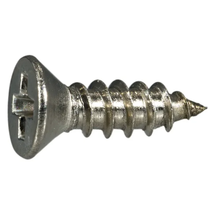 4 x 3/8″ 18-8 Stainless Steel Phillips Flat Head Sheet Metal Screws