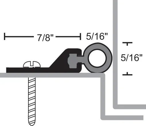 48″ Anodized Aluminum Vinyl Perimeter Seal by NGP