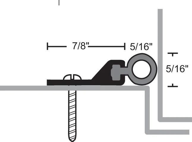 48″ DKB-finish Aluminum Neoprene Bulb Perimeter Seal by NGP