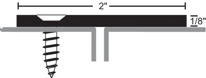 48″ DKB-finish Aluminum Solid Metal Astragal – NGP Weatherstripping