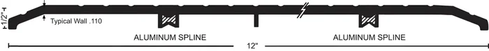 48-Inch Extended Width Threshold, 1/2″ x 12″ by NGP – Weatherstripping Solutions
